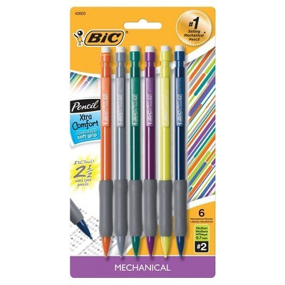 BIC 6pk Xtra Comfort 0.7mm Mechanical Pencils: Back to School Supplies for Students & Teachers | Target