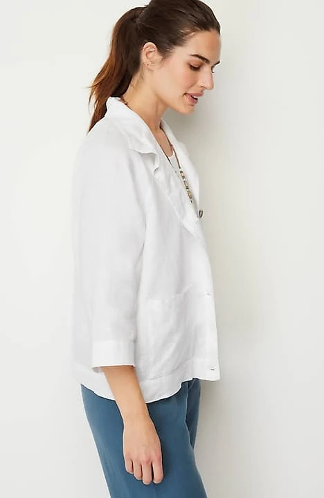 Pure Jill Linen Cropped Jacket | J. Jill