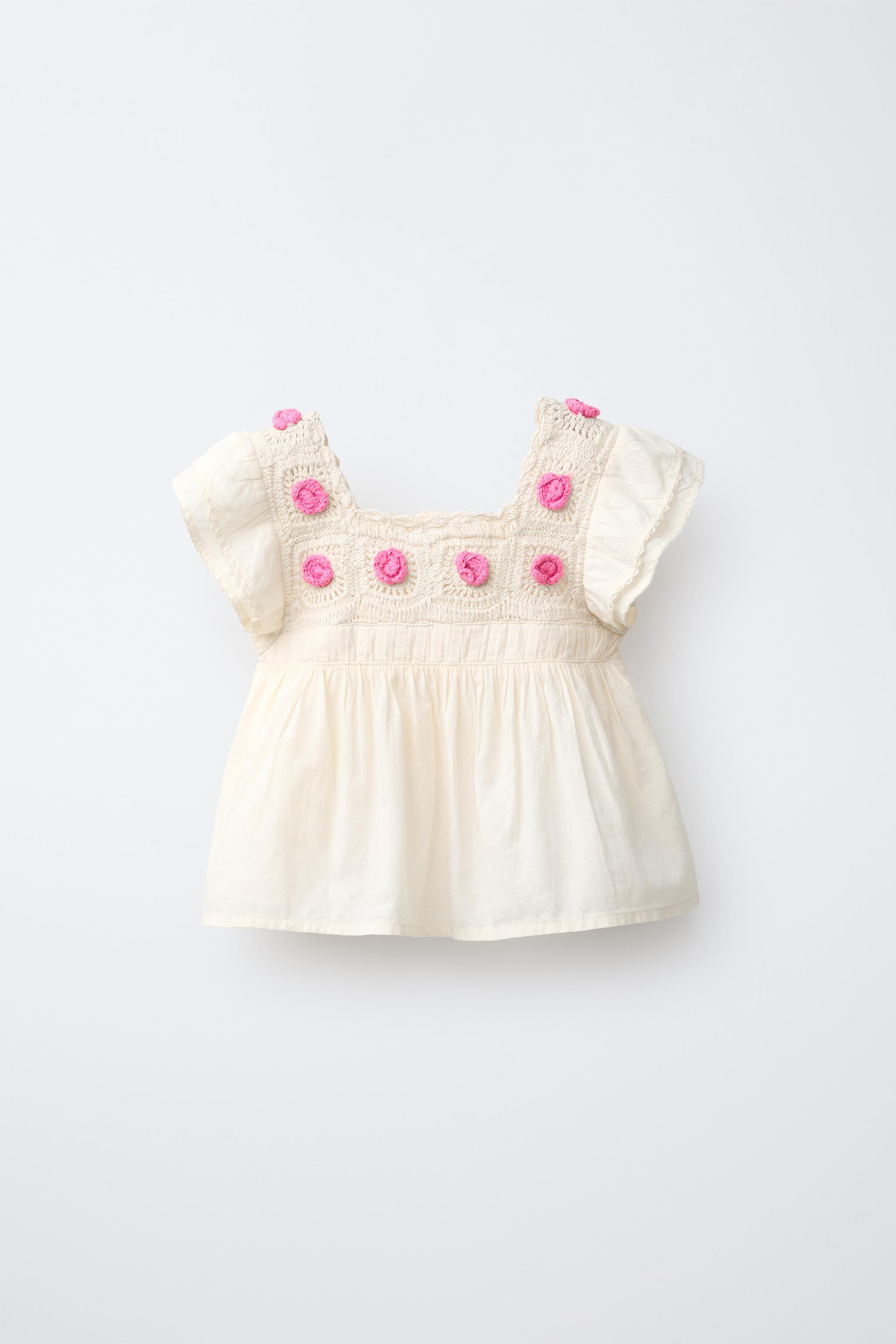 COMBINED CROCHET KNIT TOP | Zara US