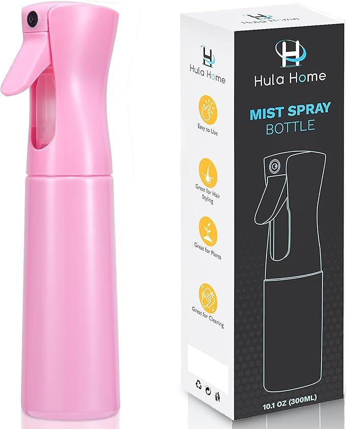 Hula Home Continuous Spray Bottle for Hair (10.1oz/300ml) Empty Ultra Fine Plastic Water Mist Spr... | Amazon (US)