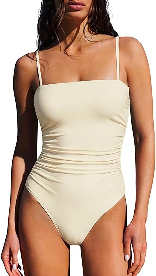 SUUKSESS Women Sexy One Piece Swimsuit Tummy Control Square Neck Bathing Suit | Amazon (US)