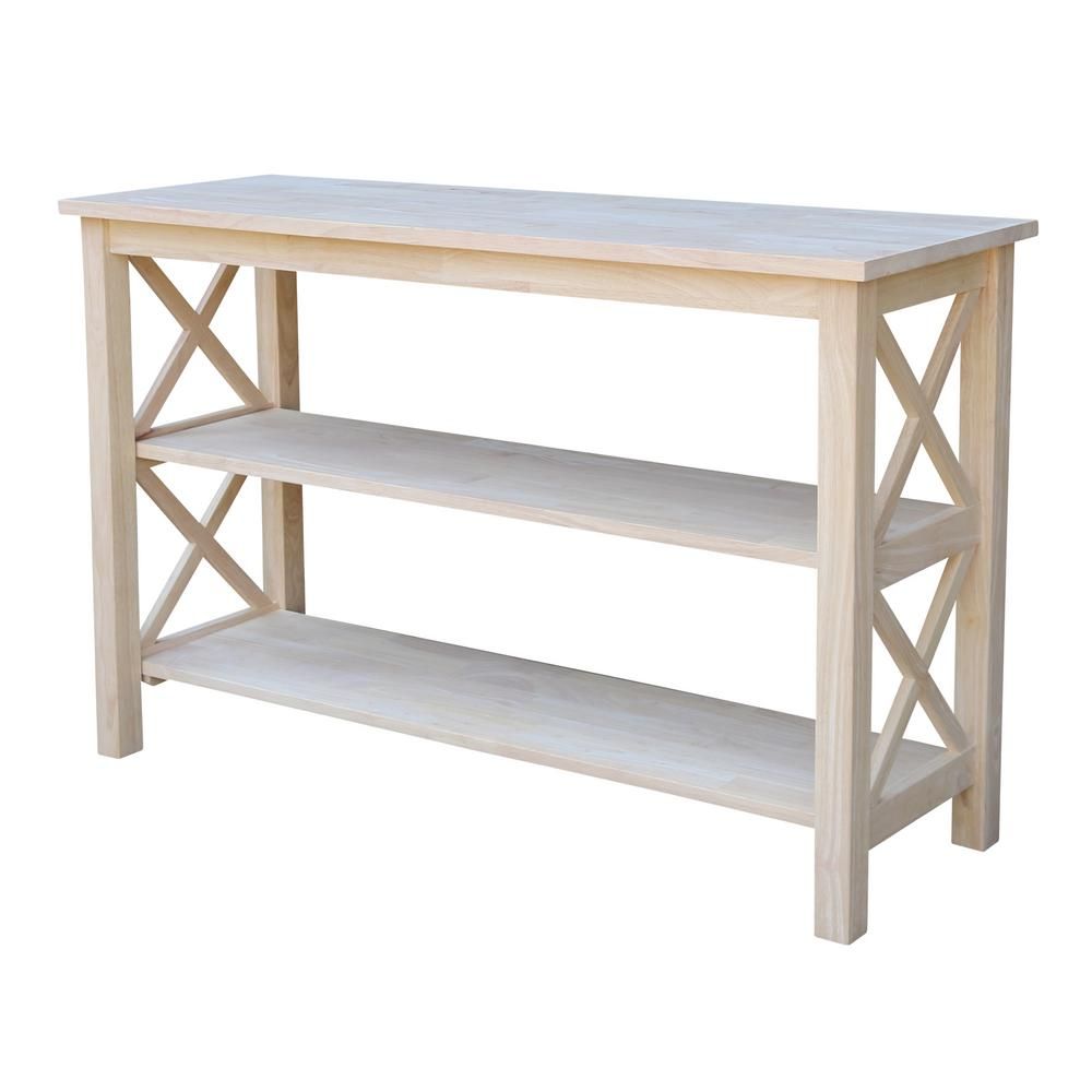 International Concepts Hampton Unfinished Console Table OT-70S - The Home Depot | The Home Depot