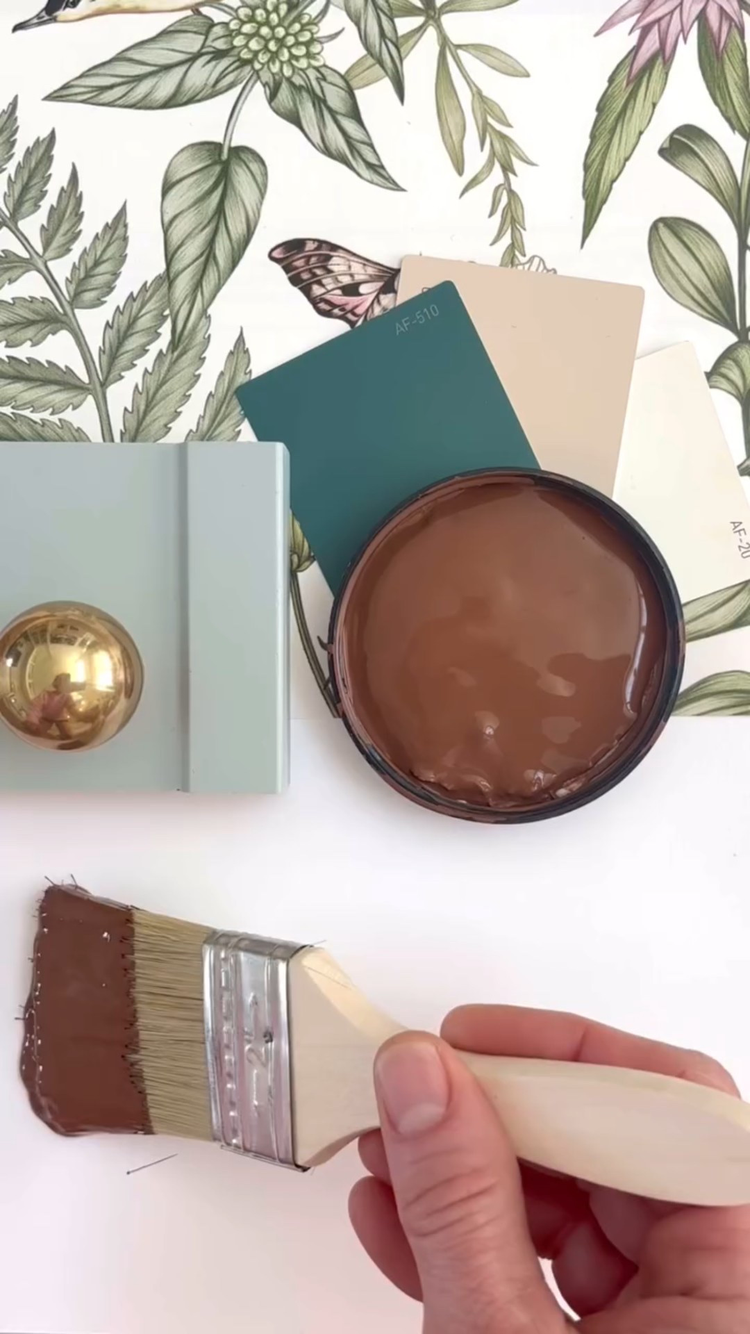 And the color is….
“Leather Saddle Brown” from @benjaminmoore 

Wallpaper is “Secret Garden” from Hygge & West 

🤎Browns are making a big comeback as neutrals-quickly replacing gray and charcoal colors.

🍫This color is so rich and reminds me of pure milk chocolate. 

👞It has orange undertones and has the richness of well worn leather-or milk chocolate (whichever you like best!)
It has so much depth and warmth which I just love!  It can be dressed up or down and paired with just about any other color.

🦋My favorite pairing pairing is a soft light blue. 

A color drenched room in this shade would be dreamy. 

👉Tell me…would you use this color??

❤️Follow along @itsheidishouse for more paint tips and color inspo!

#LTKHome #LTKStyleTip #LTKFindsUnder50
