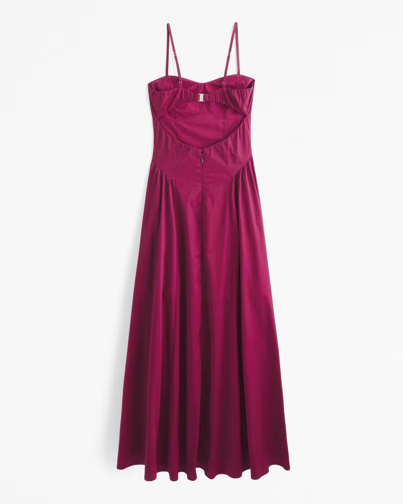 Dipped-Waist Sweetheart Maxi Dress | Abercrombie & Fitch (US)