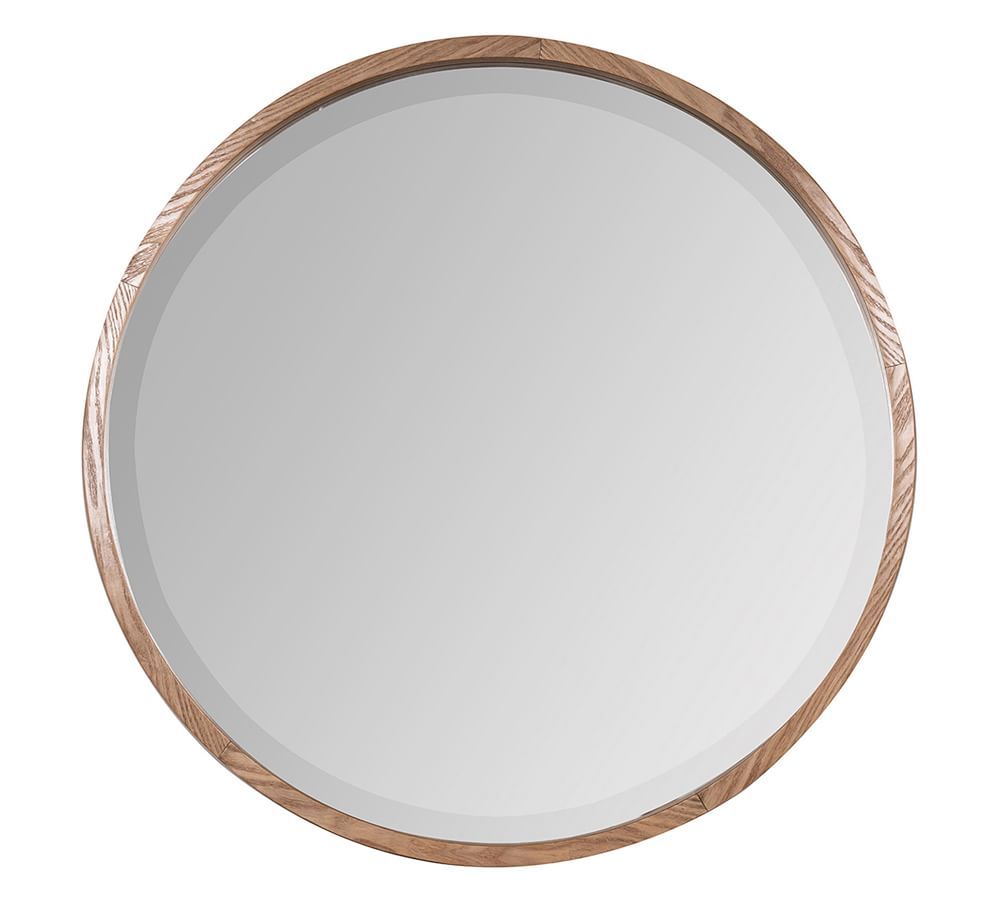 Silverdale Round Fir Wood Frame Wall Mirror - 34" 34" x 34" | Pottery Barn (US)