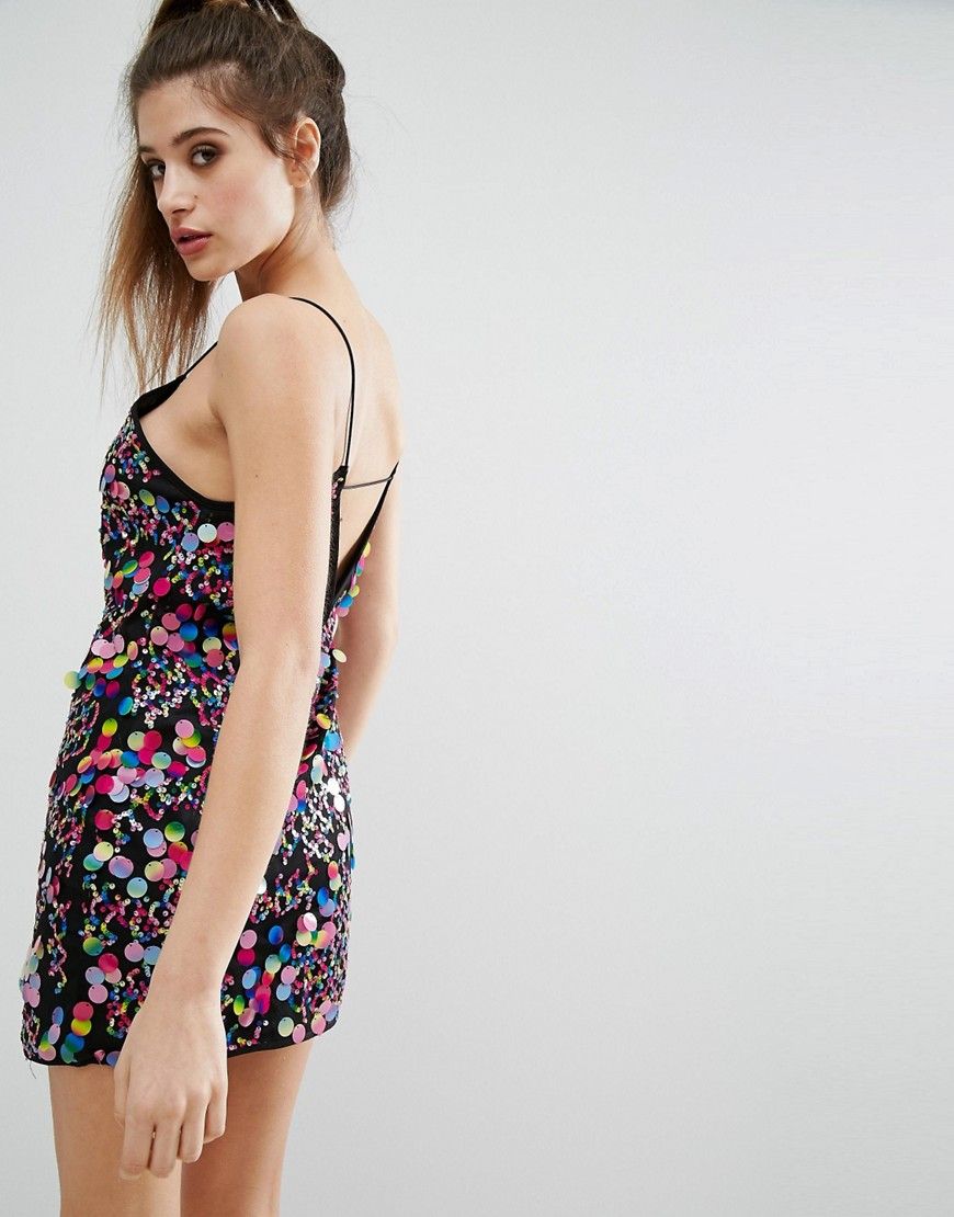 PrettyLittleThing Disco Sequin Cami Dress - Multi | ASOS US