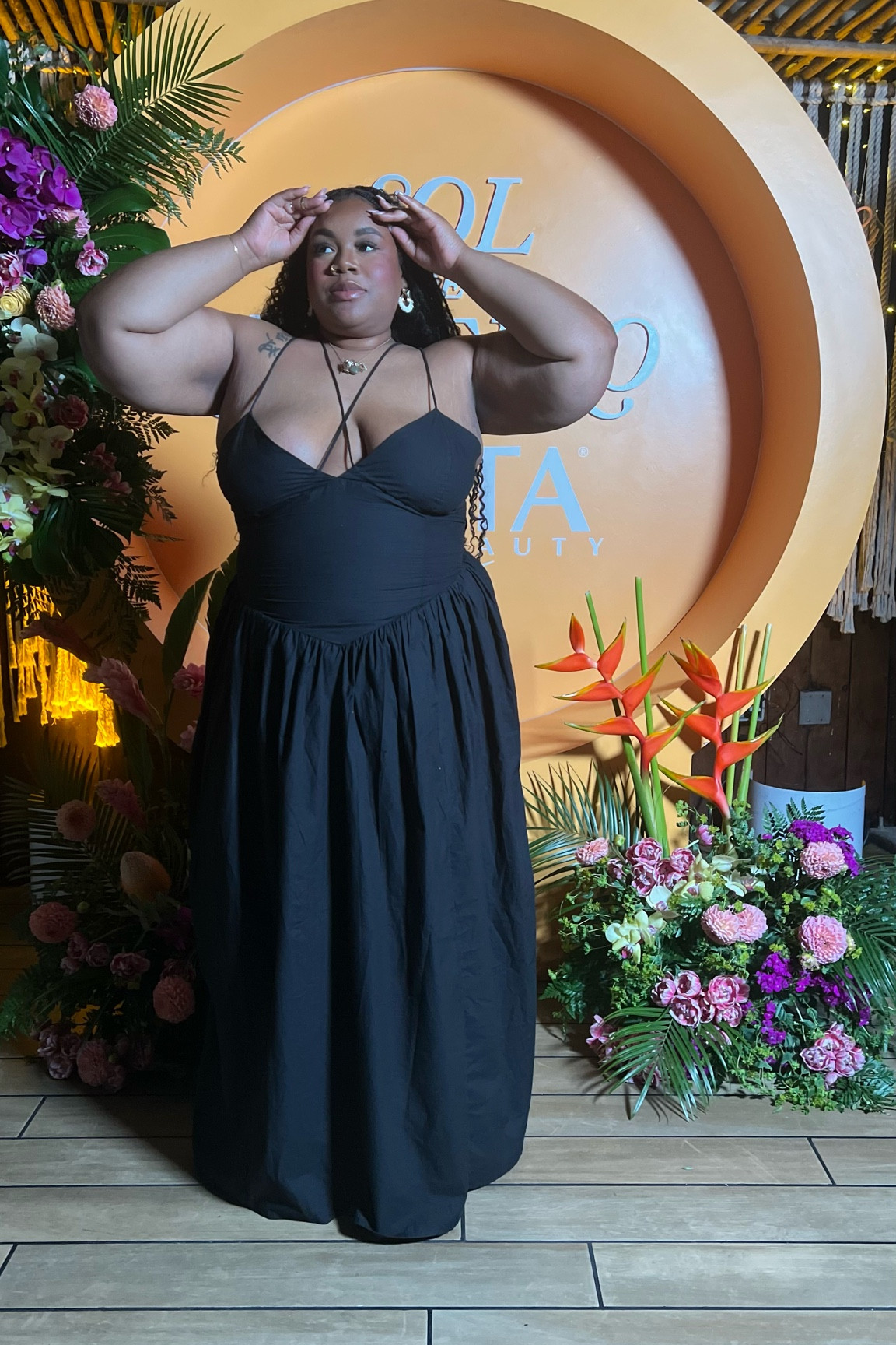 Black strappy plus size dress 

#LTKPlusSize #LTKStyleTip