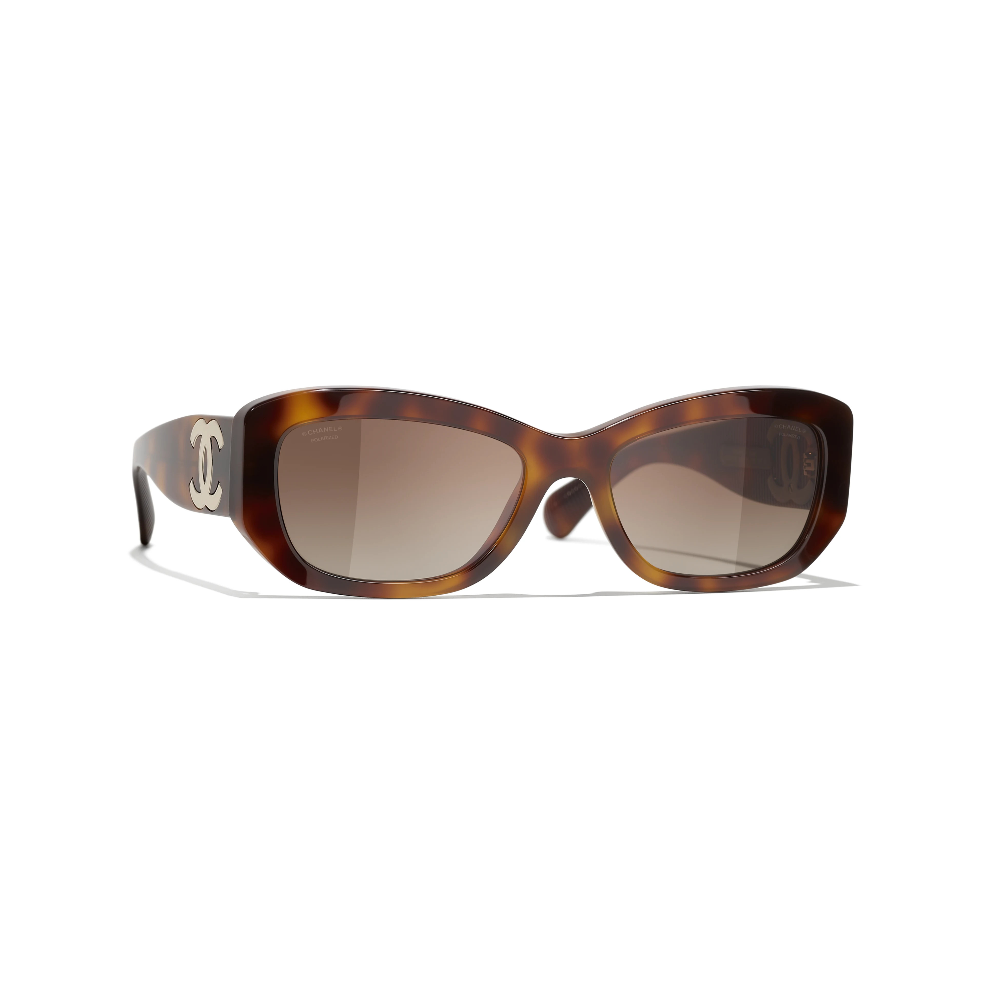 CHANEL Sunglasses: Rectangle Sunglasses, acetate — Fashion | CHANEL | Chanel, Inc. (US)