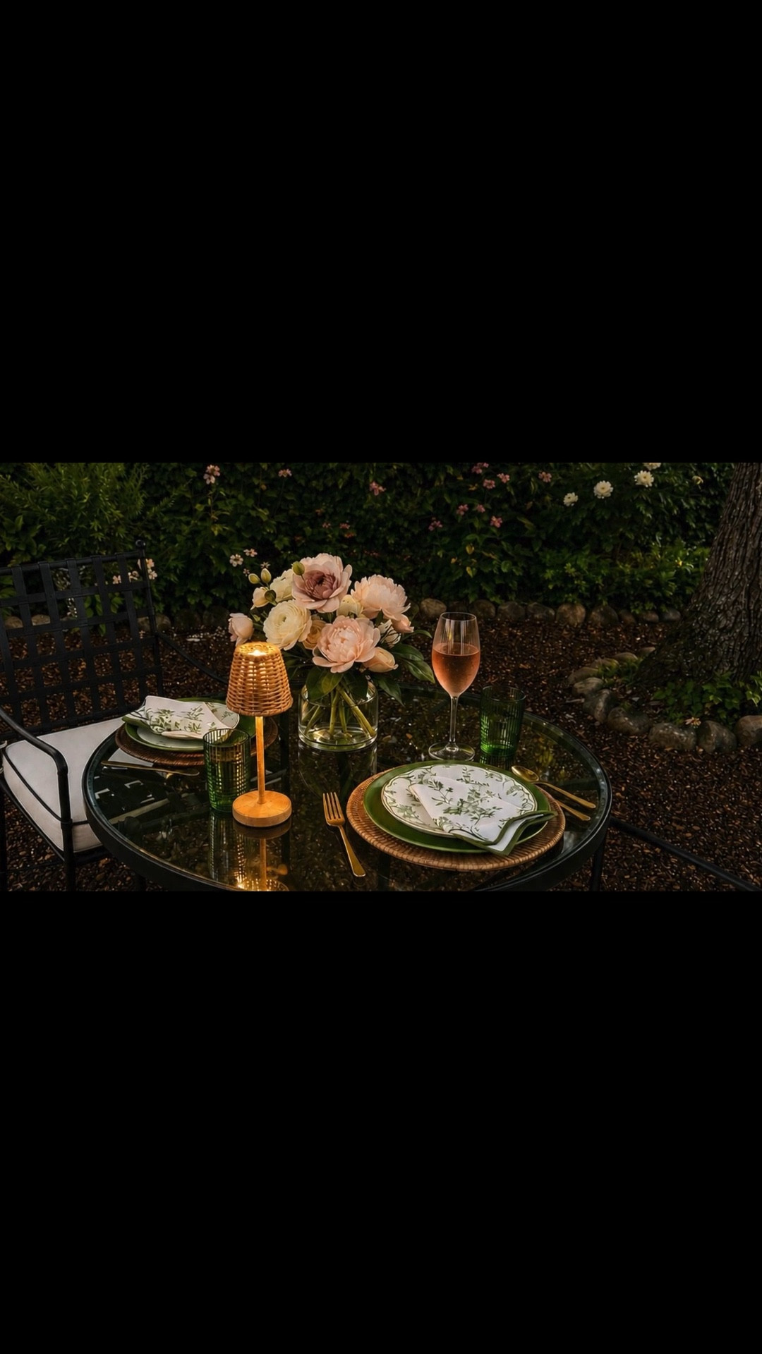 Friday evening al fresco garden dinner — soft summer light, fresh blooms, and a setting that feels both relaxed and quietly romantic.

The dining table and chairs both carry that modernized classic feel I love — rooted in traditional iron forms, yet simplified with clean lines that keep everything looking fresh and refined. It adds just the right touch of timeless elegance without feeling heavy, perfect for an outdoor garden moment.

Layered with floral table linen, rattan placemats, fluted wine glasses, and a cordless rechargeable table lamp that slowly glows as evening sets in — it’s an effortless way to create a Friday night worth slowing down for 🌿

#OutdoorDining #AlFresco #GardenDinner #FridayNightMood #OutdoorDiningTable #OutdoorDiningChair #TableSetting #Tablescape #ModernClassic #IronFurniture #FloralTableLinen #RattanPlacemat #CordlessTableLamp #RechargeableLamp #FlutedGlass #WineGlass #SummerTable #OutdoorLiving #GardenStyle #TableDecor #EntertainingAtHome #SummerEntertaining #EveningMood #FreshFlowers

#LTKFestival #LTKHome #LTKMothersDay