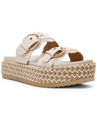 Women's Serpent Double Band Footbed Platform Sandals | Macy's