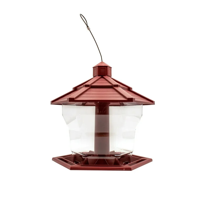 Pennington Earth Smart Recycled EcoGazebo Red Bird Feeder 6 Pounds | Walmart (US)