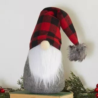 Lakeside Christmas Gnome - Plush Shelf, Mantle Decoration - Buffalo Checker Plaid | Target