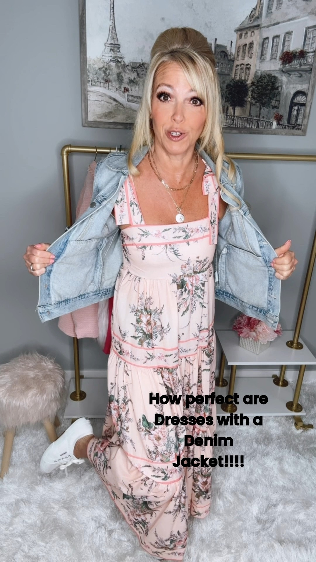 Nothing like a great sundress with sneakers and a denim jacket! The perfect elevated casual look. Mother’s Day dress. Spring outfit. Summer outfit.

#LTKFindsUnder50 #LTKStyleTip #LTKWatchNow