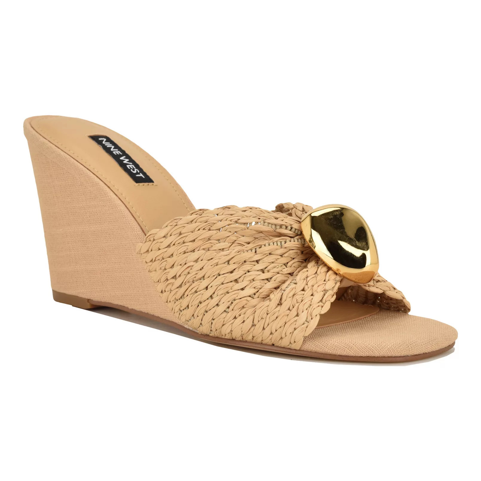 Nine West Nessla Women's Slip-On Wedge Sandals Square Toe | Kohl's