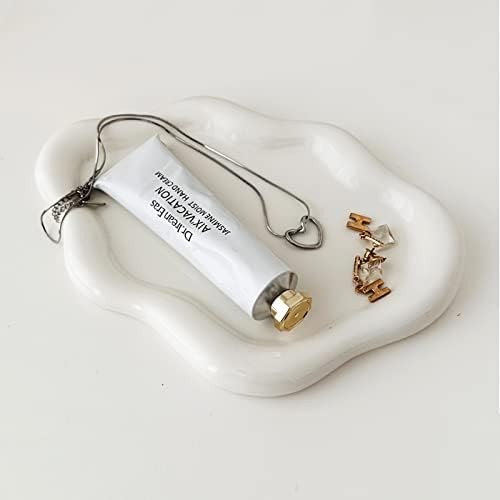 Jewelry Dish Trinket Tray for Women, Ring Dish Holder, Unique Cloud Shape Ceramic Plate Cute Thin... | Amazon (US)