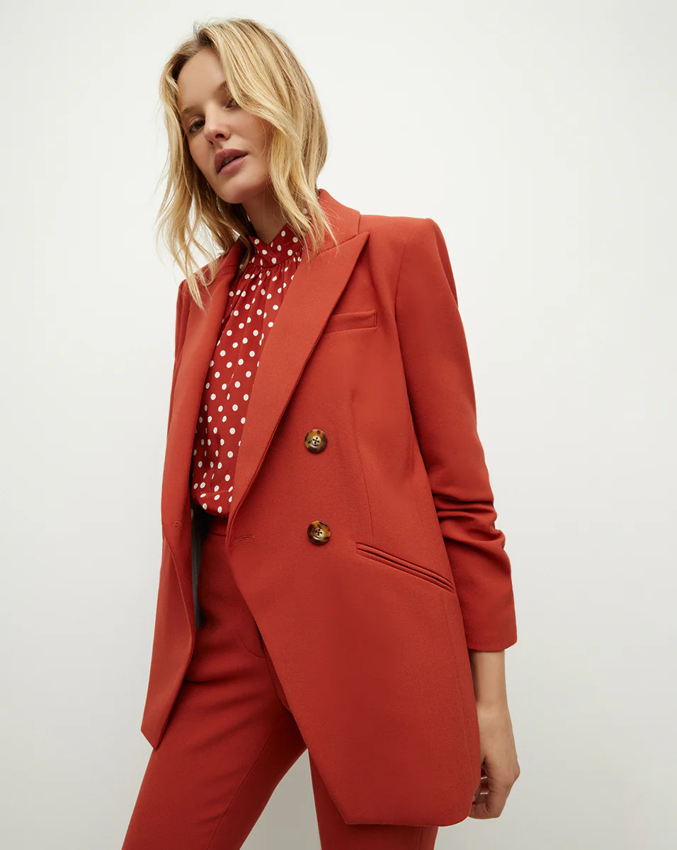Hirsh Dickey Jacket in Brick Red | Veronica Beard | Veronica Beard
