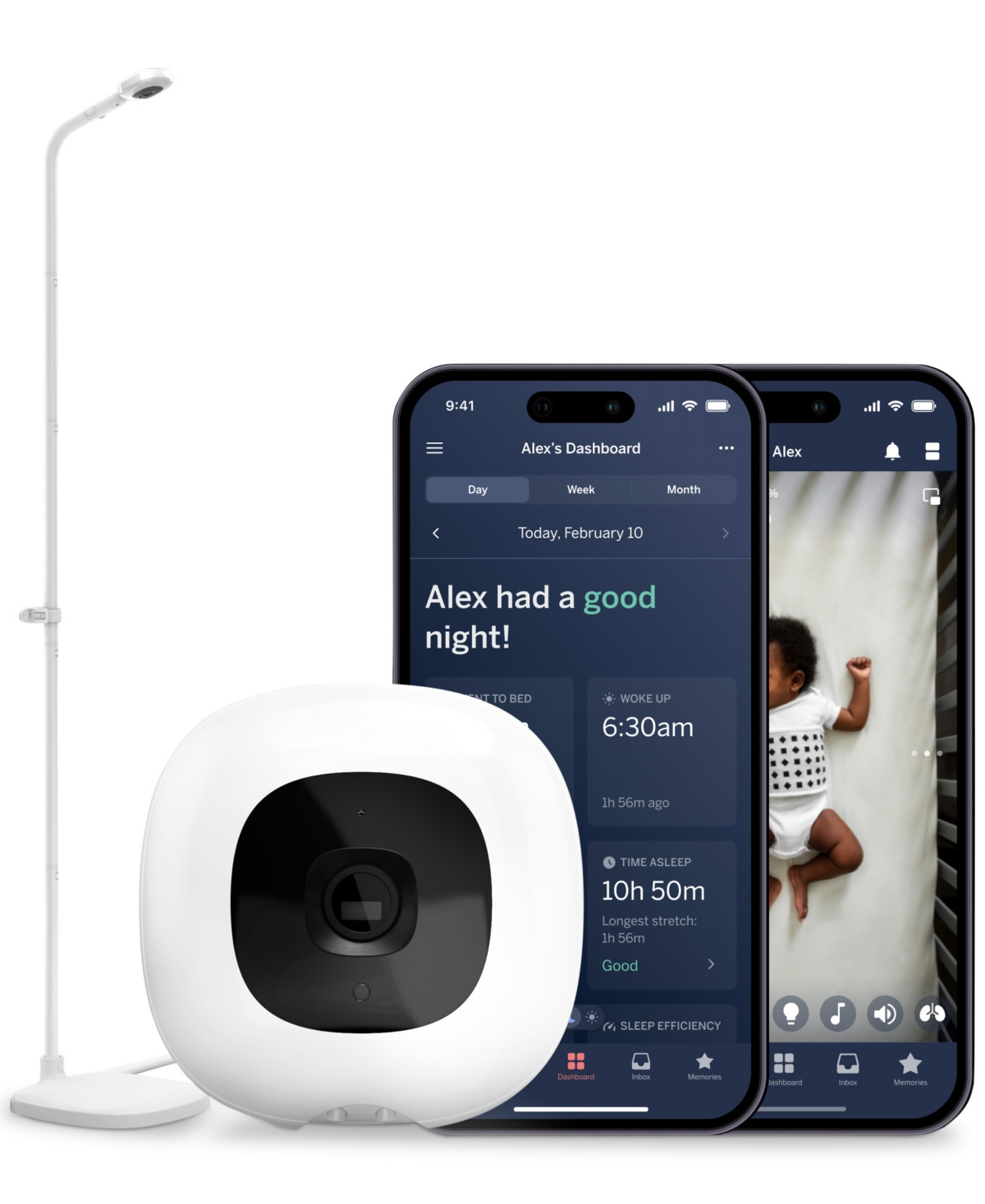 Nanit Pro Smart Baby Monitor and Floor Stand (V2) - White | Macy's