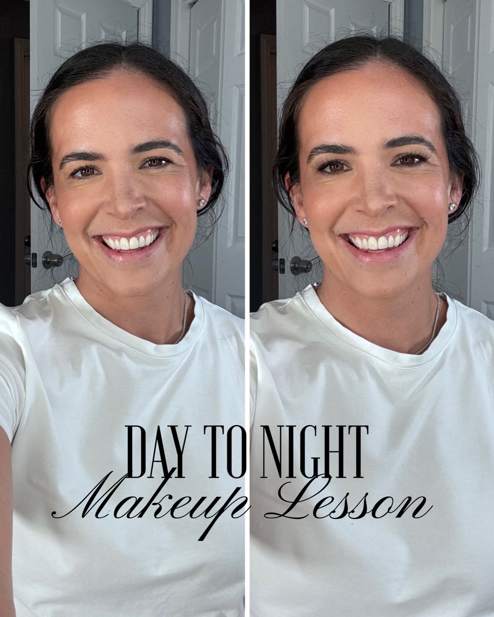 Anna Marie Aced her makeup class today! You can’t even tell which side I did and which side she did 🤌🏼

SKIN PREP 
-Bubble face mist to hydrate/ control oil 
- Medicube eye cream 
- D Bronzi Liquid Bronzer
- Hollywood Flawless Filter shade 4

COMPLEXION
- Medium Honey Concealer 
-  Morphe loose powder (brightening peach) on t zone and around eyes 
- Sheglam Warm honey liquid bronzer to contour/ bronze 
- Microsmooth Powder through center of face shade 15 
- Blush shade Creamy Peach 


EYES
- Brow Gel Clear 
- Eyeshadow stick (as eyeliner) shade Brocade 
- Hourglass travel size mascara black 
- individual lashes 12MM length 

LIPS 
-Revlon lipstick Rose & Shine 
- Adding my FAV lipgloss to the mix bc Lawless Glosses make the lips look flawless! Plumping without sting. All the shades are gorgeous, but I’m recommending Strawberry Popcicle for Anna Marie’s perfect every day pink 


NIGHT LOOK TRANSITION
We smoked out the lower lash line and waterline with the same eyeshadow stick. Then we blended it all along the eyelid, stopping in the crease 

We added strip lashes, and 1 individual piece to try both

#LTKgrwm #LTKBeauty #LTKstorytime