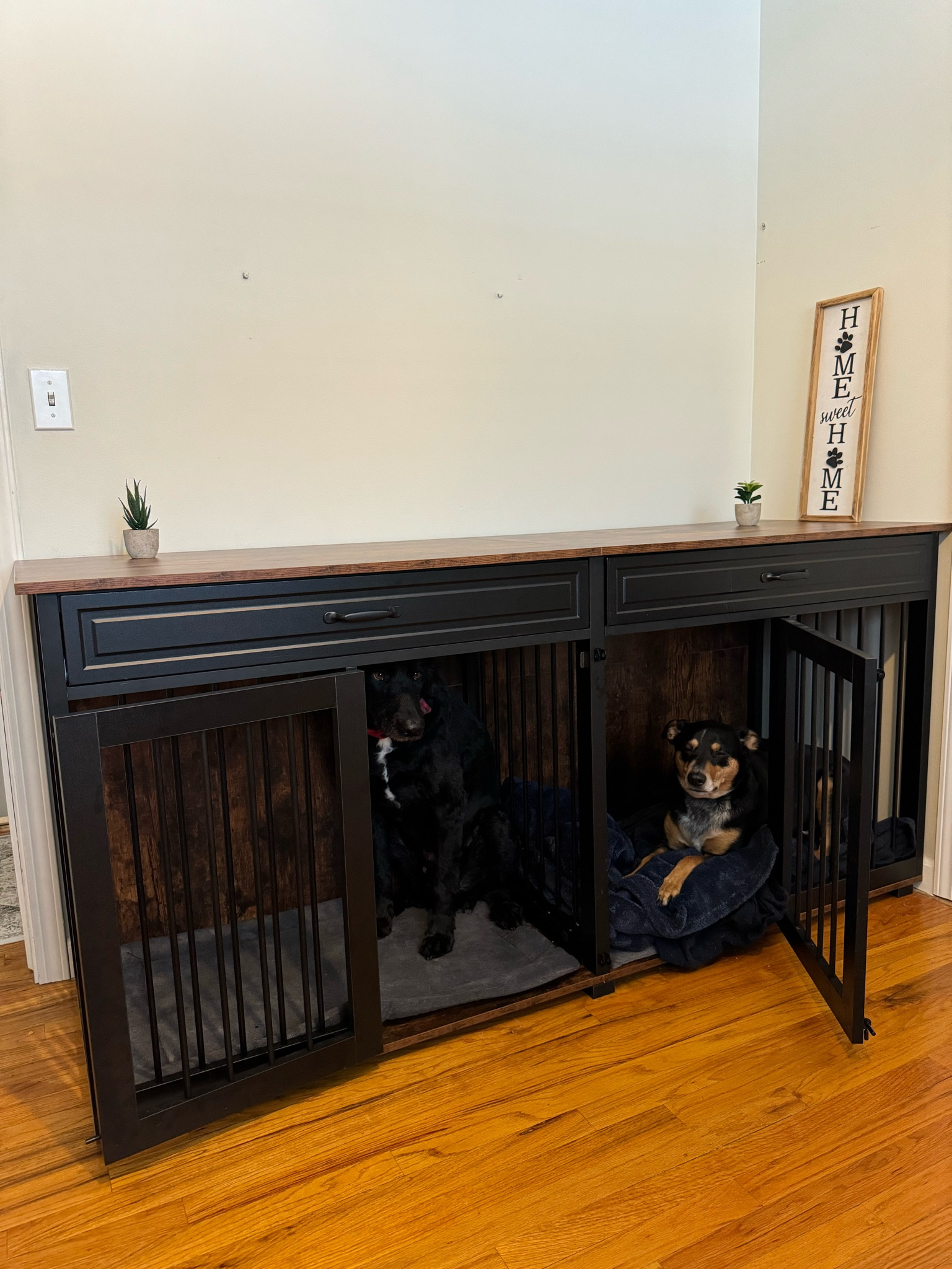 Love this furniture dog crate with drawer storage! Perfect for any living area ❤️

#LTKHome #LTKStyleTip #LTKFamily