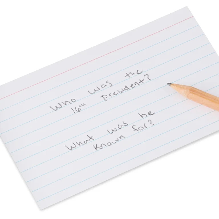 Pen+Gear Ruled Index Cards, 3" x 5", White, 100 Count | Walmart (US)