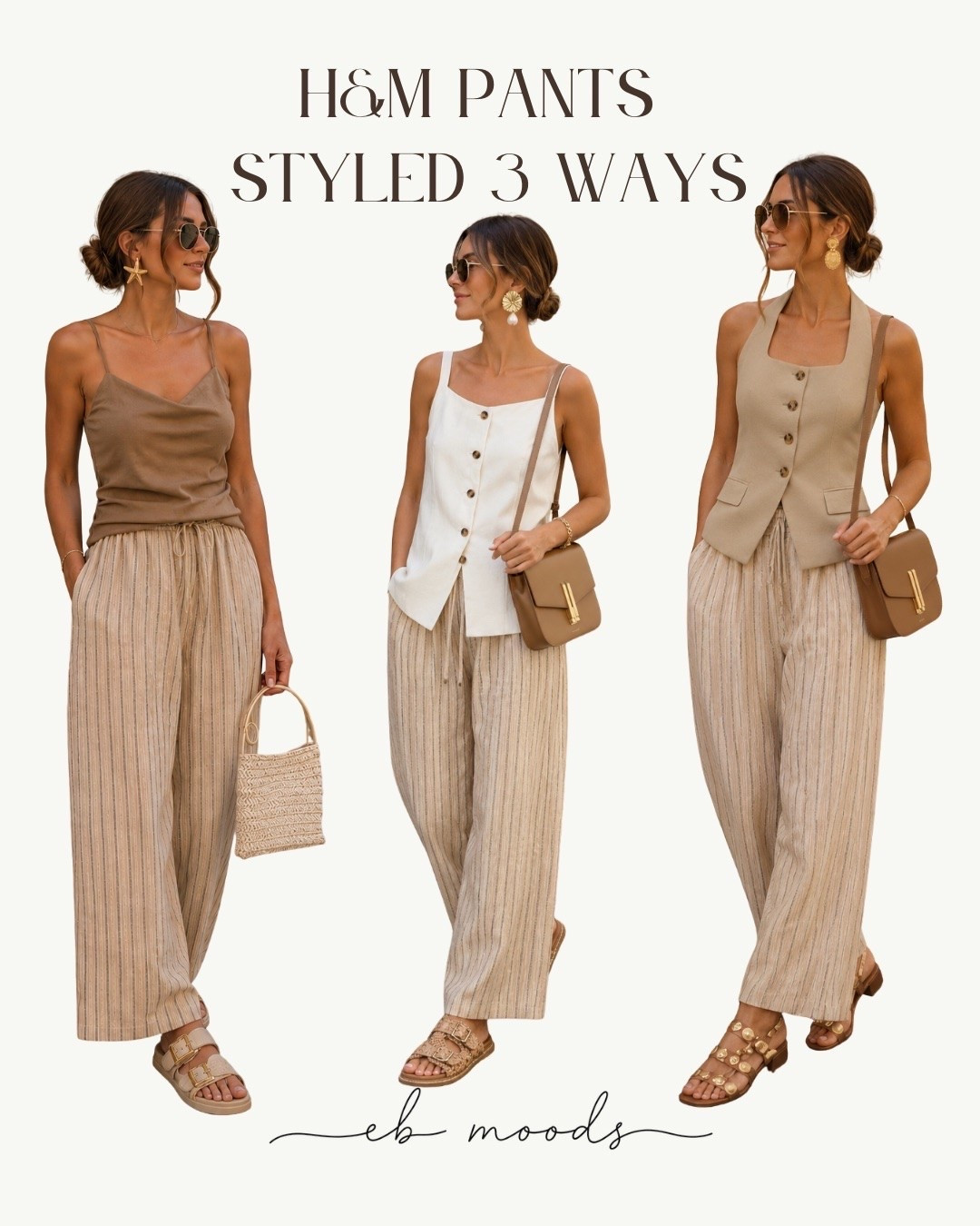 Neutral summer looks styled with my favorite @hm pants from last year!

#LTKdayinmylife #LTKmomlife #LTKOver40