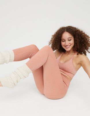 OFFLINE By Aerie Seamless Washed Rib High Waisted Legging | American Eagle Outfitters (US & CA)
