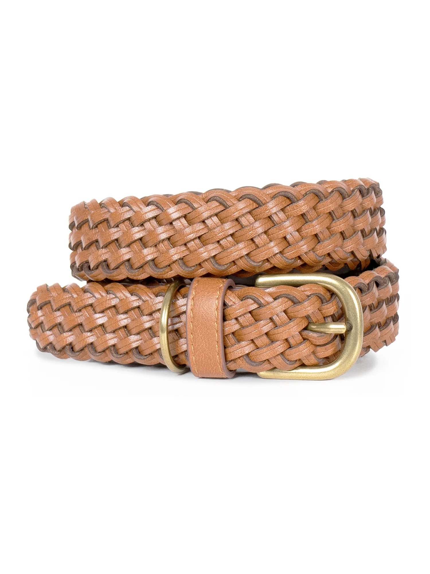 Time and Tru Women's Braided Belt, Tan | Walmart (US)