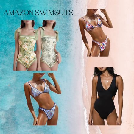 The best Amazon bathing suits I have tried!! The bikinis were the perfect fun Santorini patterns! The two sided one piece bathing suit reminded me of a Dior print and it was a very conservative and well covered bathing suit. The black bathing suit was more cheeky than I expected but still had a great amount of coverage! I live in Hawaii and I use all these swimsuits on rotation! #springbreak #swimsuits #amazonswimsuits #under40 #summerswimsuits #swimsuitsforless

#LTKswim #LTKtravel #LTKfitness