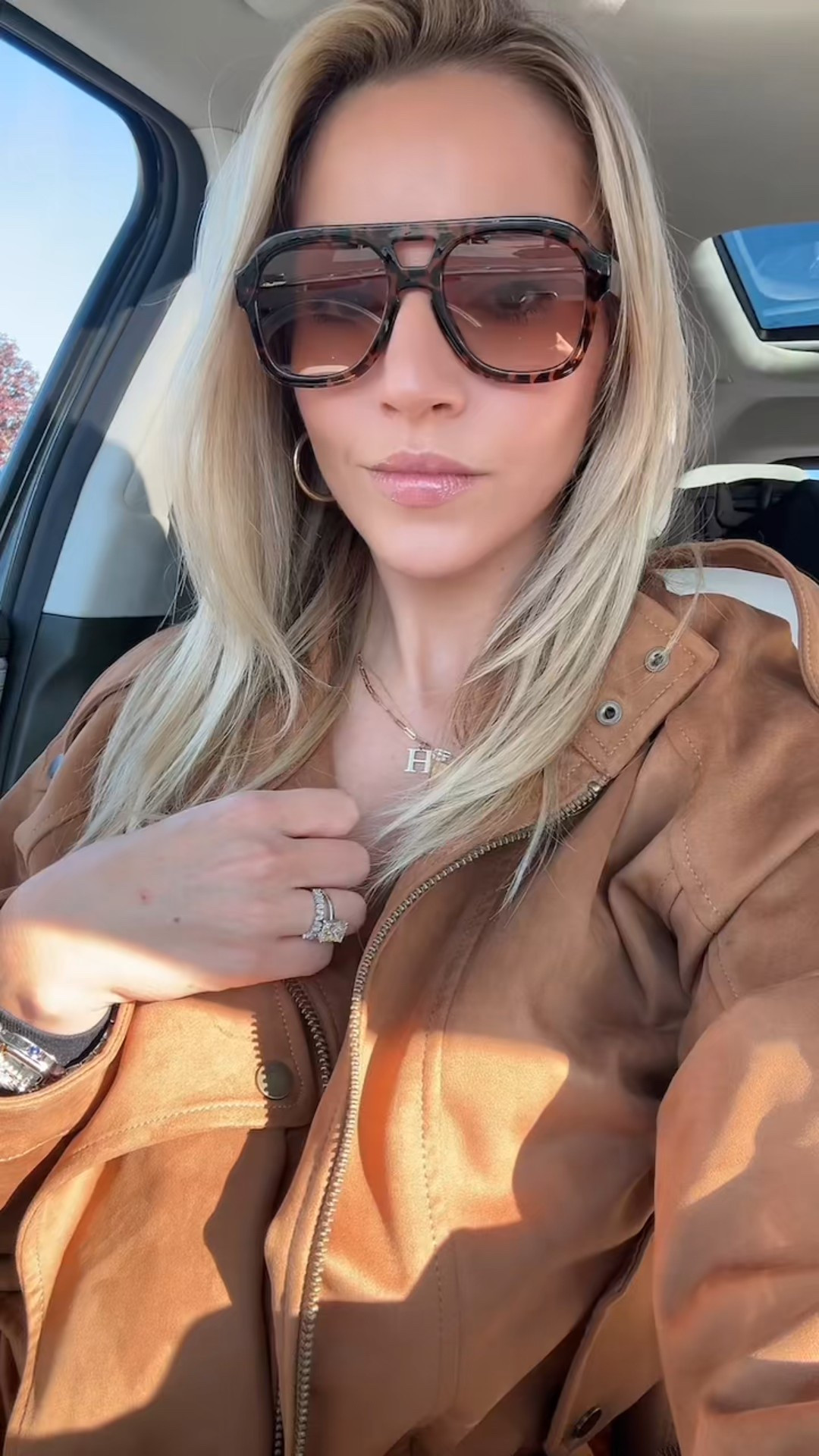 Fall staple suede bomber jacket caramel (I sized up to a M, but it was definitely oversized enough to stick with my TTS S) linked other cute ones I’m loving! Fall fashion style outfit Inspo mom life ootd 

#LTKSeasonal #LTKStyleTip #LTKSaleAlert