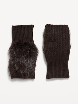 Faux-Fur Fingerless Gloves for Women | Old Navy (US)