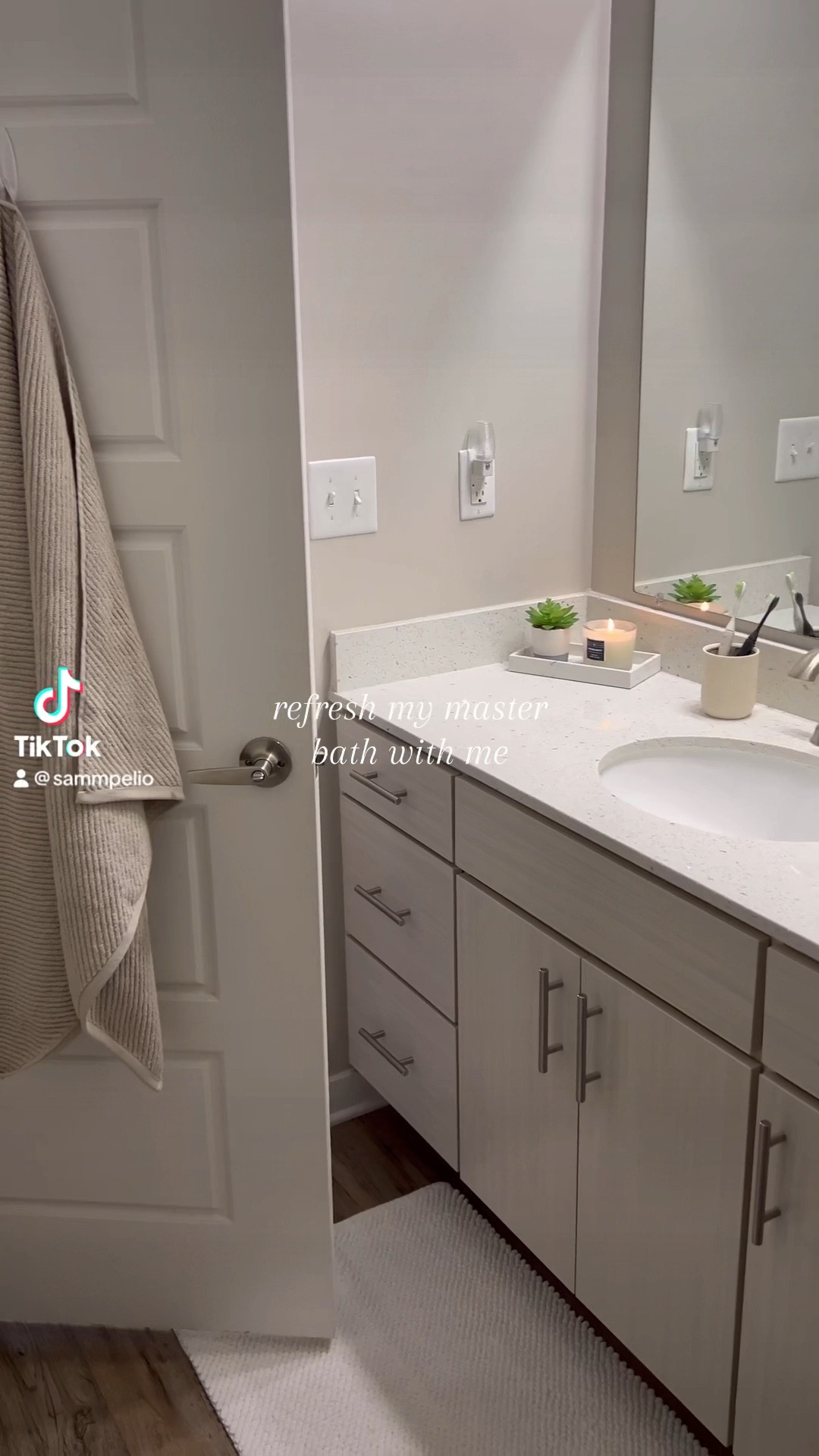 master bath refresh 🤍

#LTKVideo #LTKhome #LTKstyletip