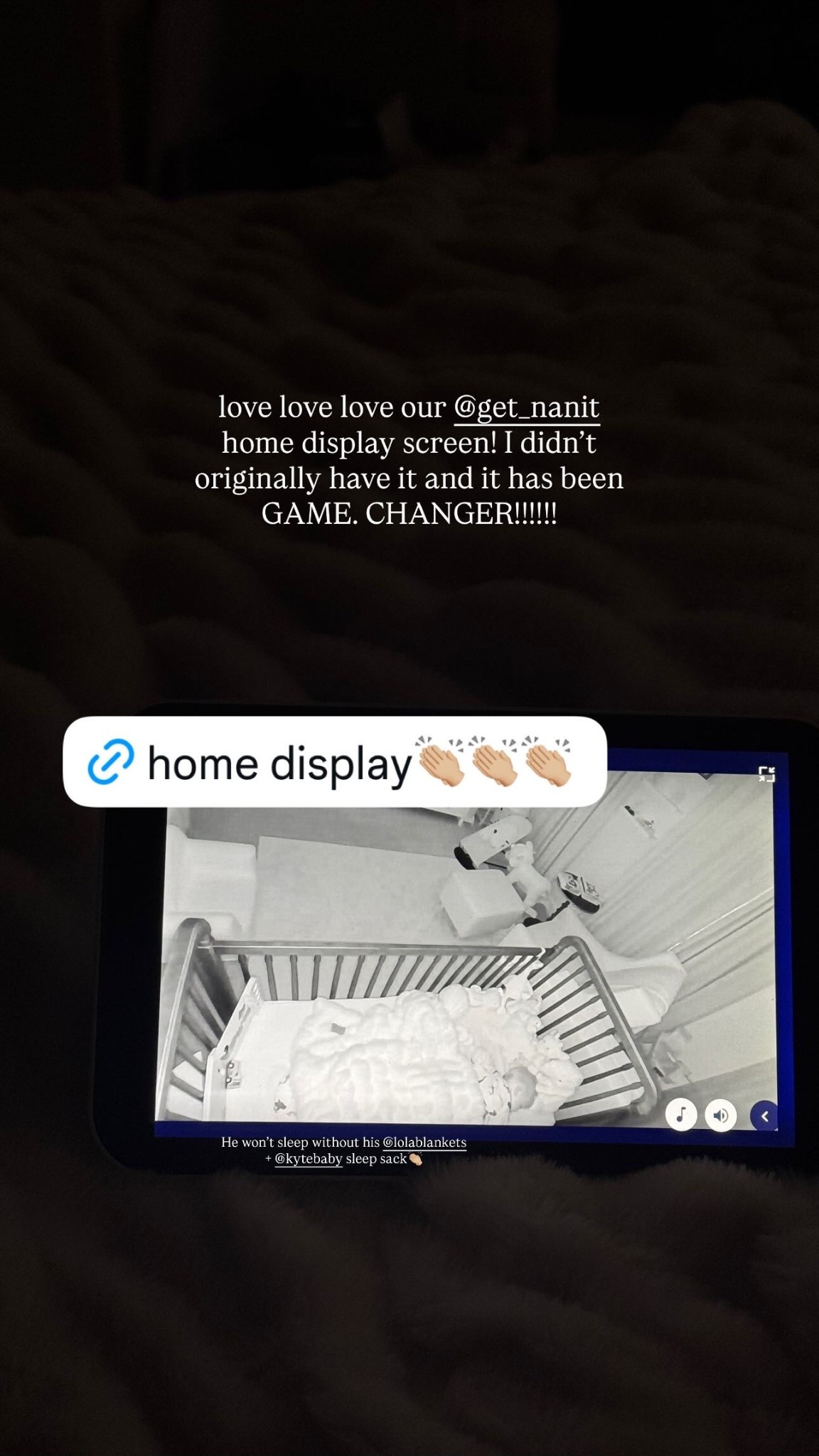 Love our @get_nanit home display screen! I didn’t originally have it and it has been GAME. CHANGER!!!!!! 

Nanit home display
Baby monitor 
Monitor 
Nanit monitor
Toddler
Nap time finds

#LTKBaby #LTKKids #LTKmomlife