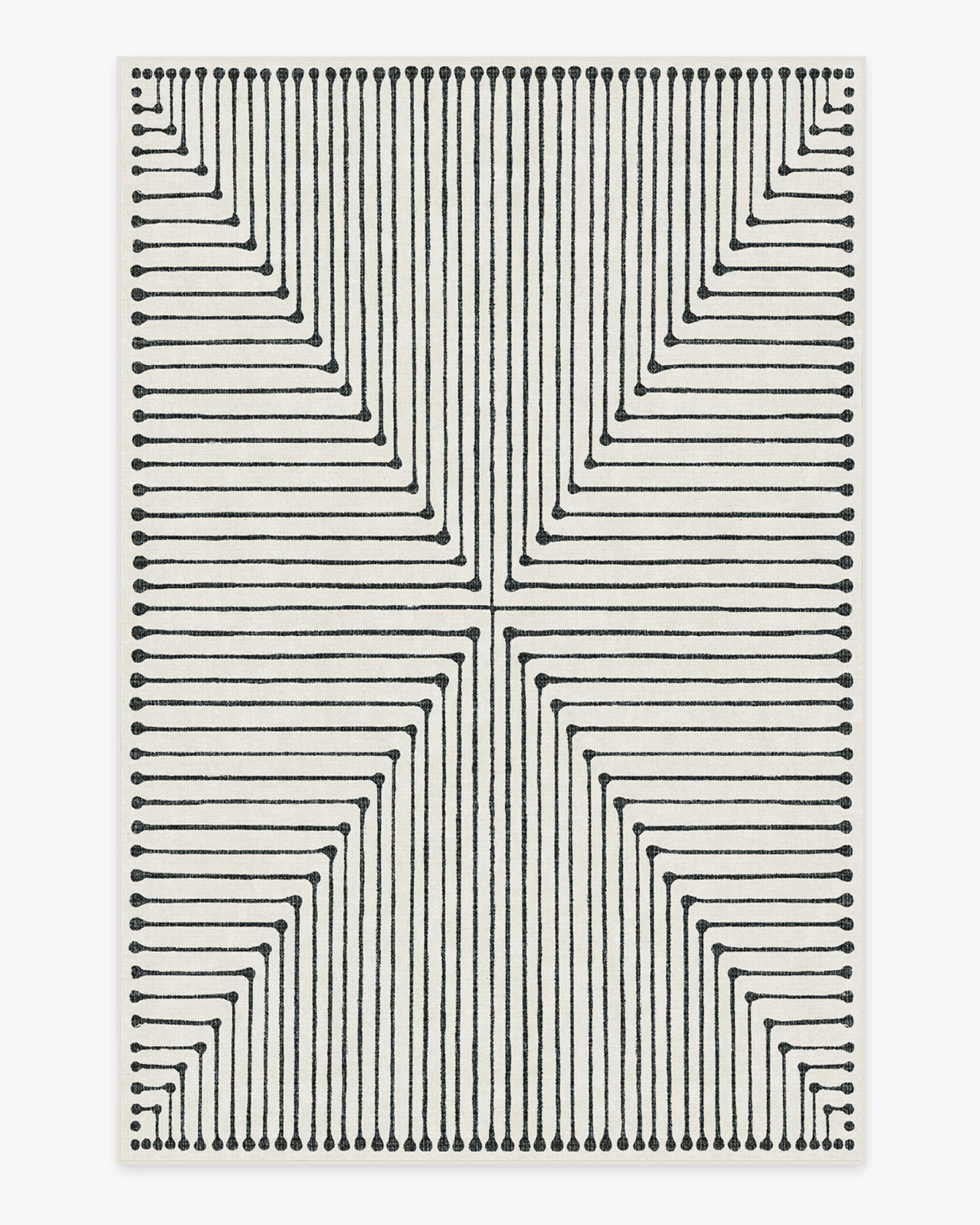 Inkdrop Black & Ivory Rug | Ruggable