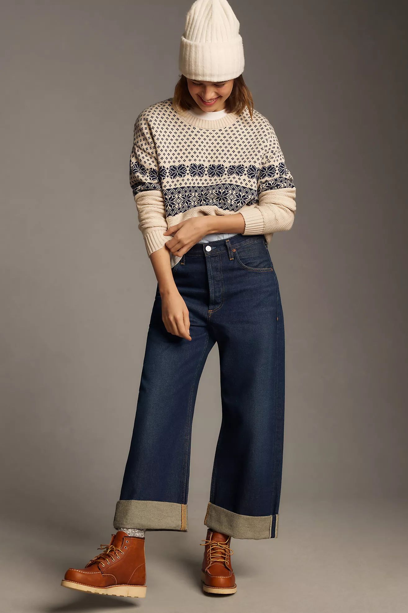 Citizens of Humanity Ayla Baggy Cuffed High-Rise Wide-Leg Jeans | Anthropologie (US)