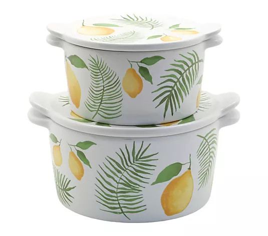 Temp-tations Set of (2) Round Bakers with Lid-Its - QVC.com | QVC