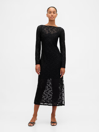 Lace Bell-Sleeve Maxi Dress | Gap (US)