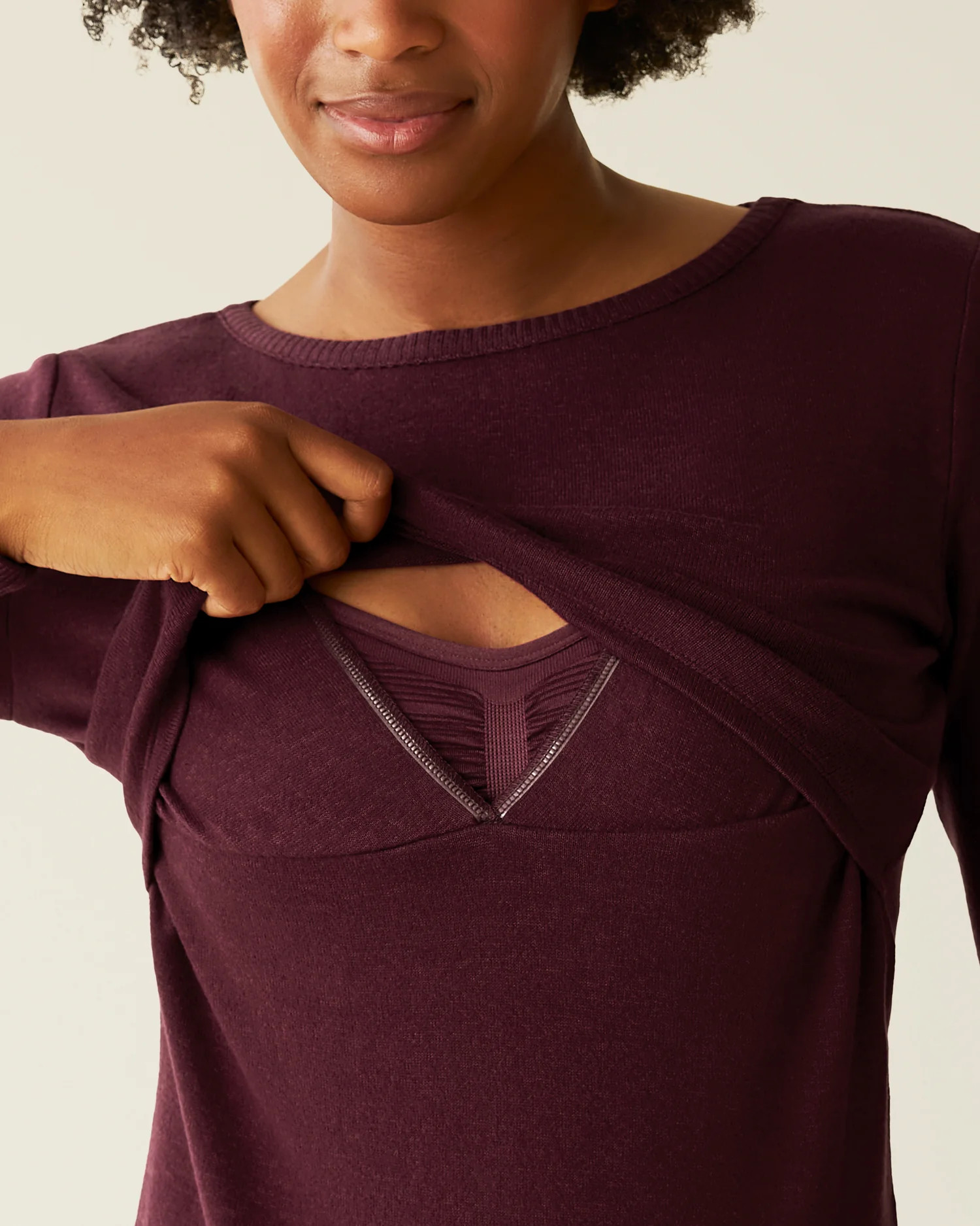 CozyKnit Nursing Pajama & Lounge Set | Deep Burgundy - Kindred Bravely | Kindred Bravely