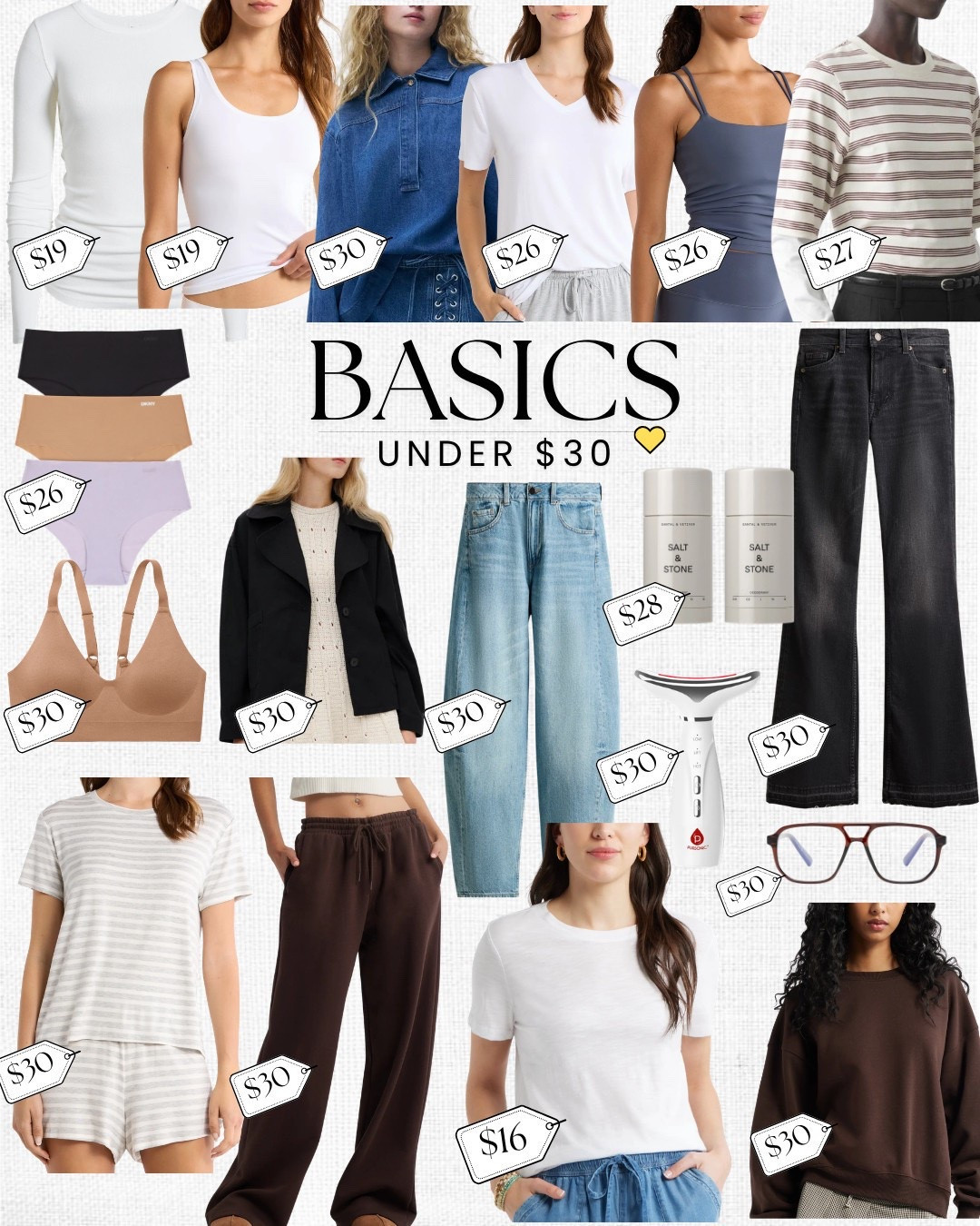 All my Nordstrom Anniversary NSale basics picks under $30 because looking good on a budget is a full-time hobby of mine.

#LTKSaleAlert #LTKSeasonal #LTKOver40