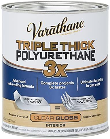 Rust-Oleum 284470 Varathane Triple Thick Polyurethane, Gloss,Quart | Amazon (US)
