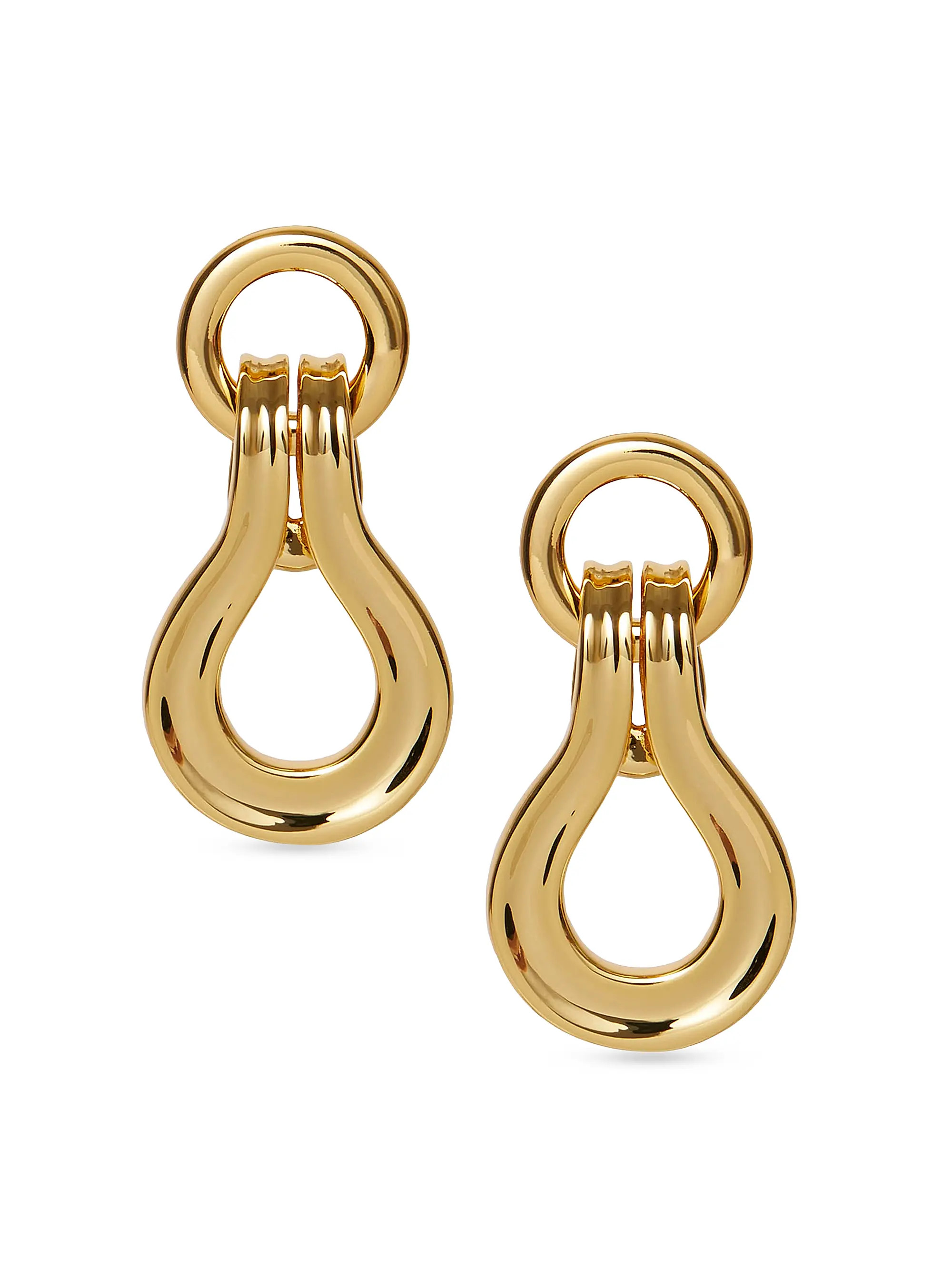 14K-Gold-Plated Buckle Drop Earrings | Saks Fifth Avenue