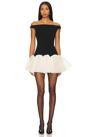 Lovers and Friends Alix Mini Dress in Black & Vanilla from Revolve.com | Revolve Clothing (Global)