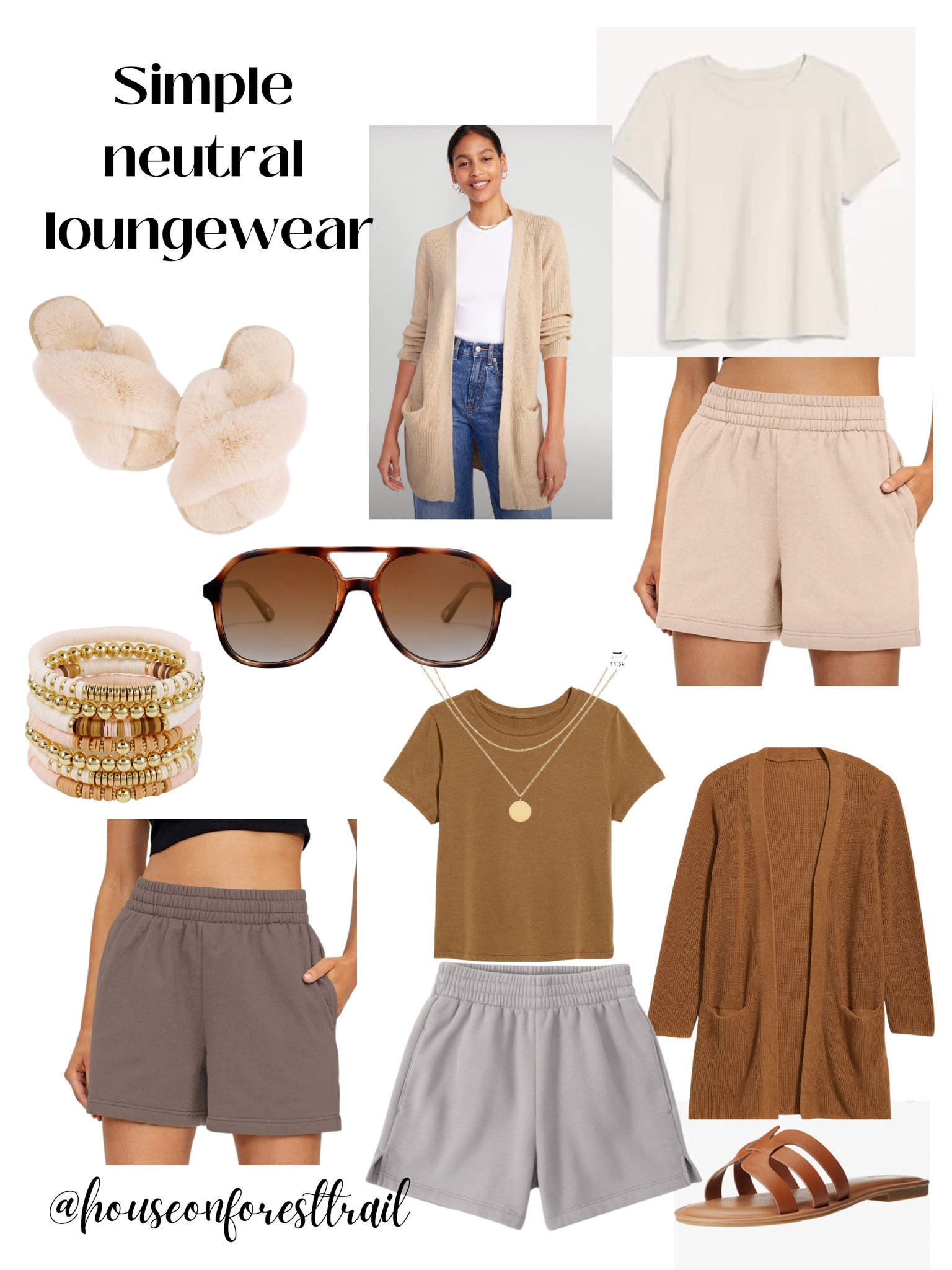 Comfy neutrals. Cozy sweaters and shorts. Love these T-shirt’s from Old navy, I sized up for a boxy fit, they wash so well. Perfect oversized open front sweater for fall. 

#LTKunder50 #LTKsalealert #LTKstyletip