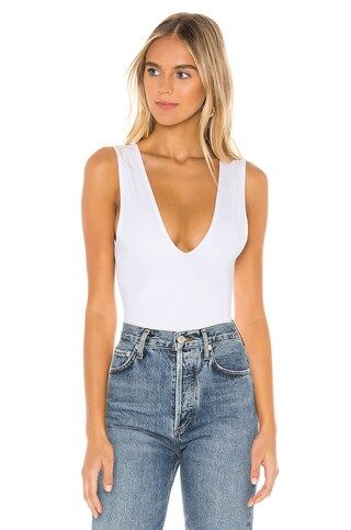 Free People Keep It Sleek Bodysuit in White from Revolve.com | Revolve Clothing (Global)