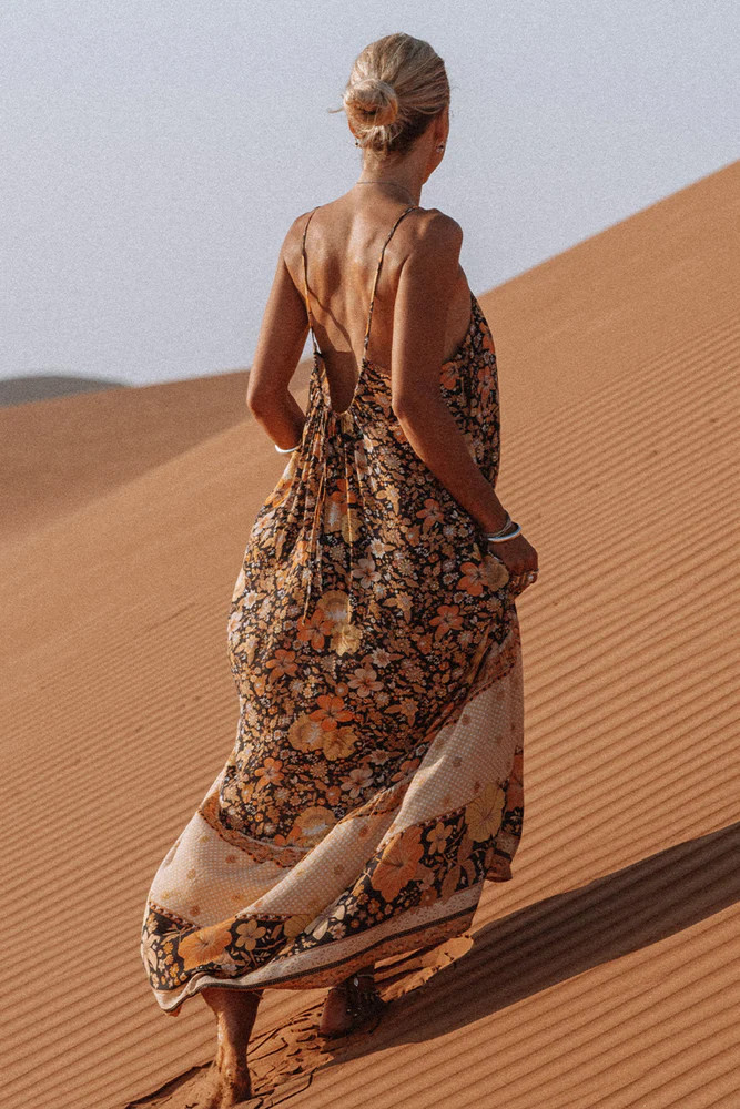 Hibiscus Lane Strappy Maxi Dress | Spell Designs (USA)