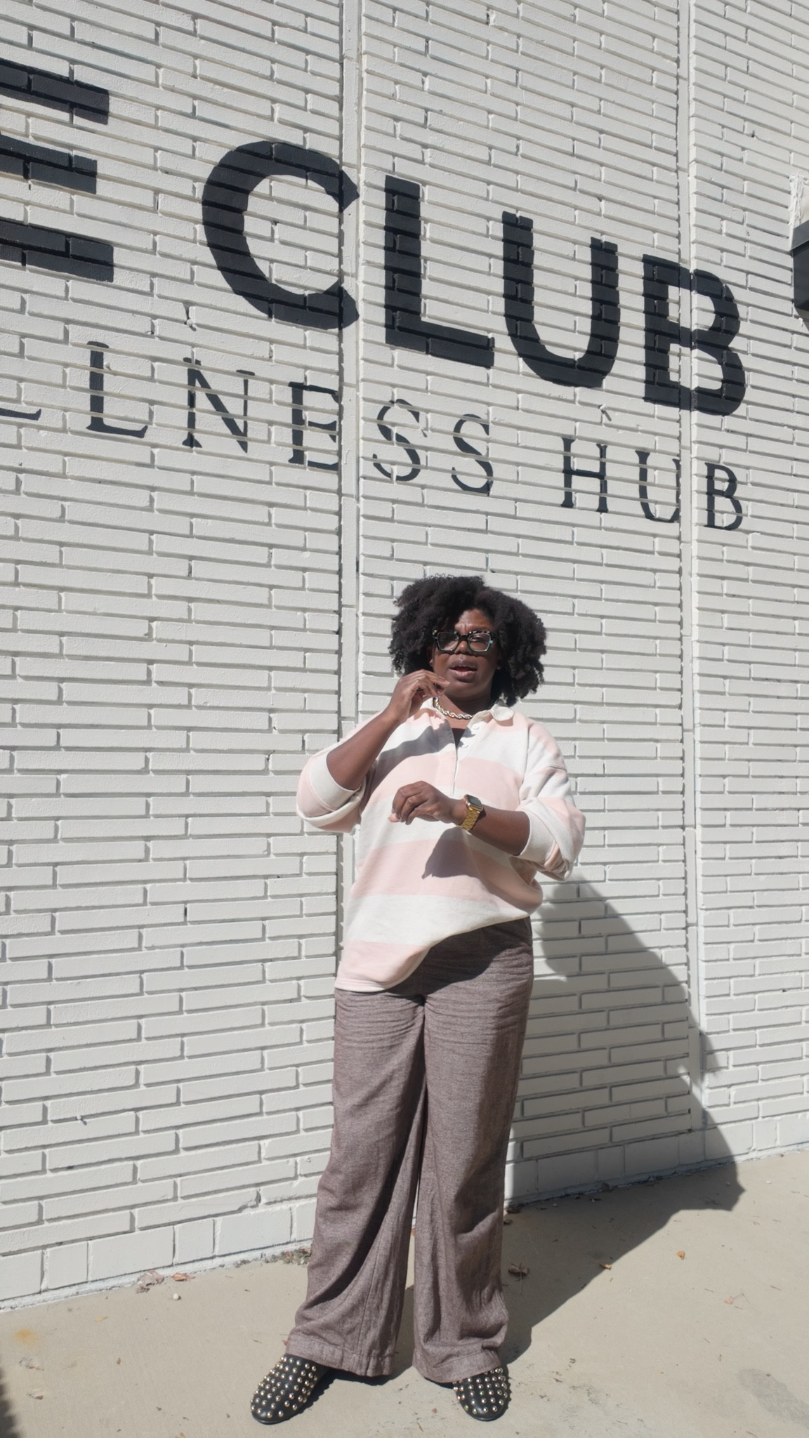 This is my fit of the day. 
My clothes are from last year so I tried to tag similar items! 

Target find Women's Channing Slip On Mule Flats with Memory Foam Insole - A New Day™, NIMIN High Waisted Work Pants for Women Business Casual, MISSACTIVER Womens Striped Polo Long Sleeve Shirts, Stripe Rugby Polo Sweater, Curve Love A&F Sloane Tailored Wide Leg Pant

#LTKSeasonal #LTKStyleTip