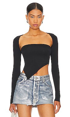 superdown Dax Shrug Top in Black from Revolve.com | Revolve Clothing (Global)