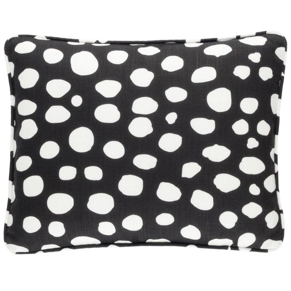 Spot On Black Indoor/Outdoor Decorative Pillow Cover | Annie Selke