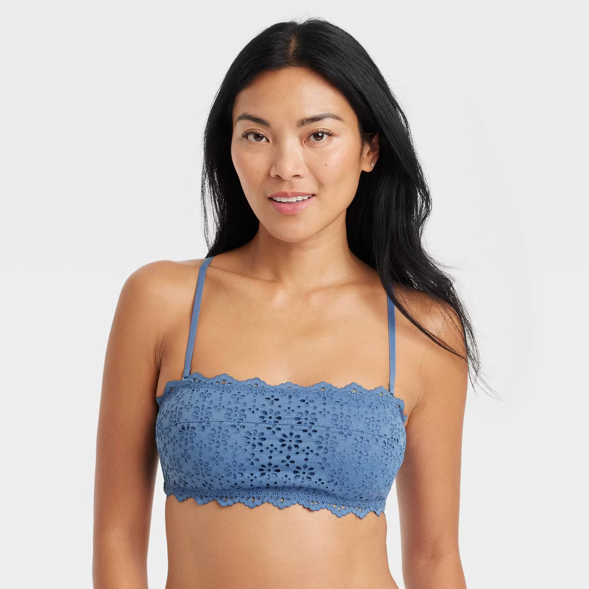 Women's Eyelet Lace Lightly Lined Bandeau Bralette - Auden™ | Target