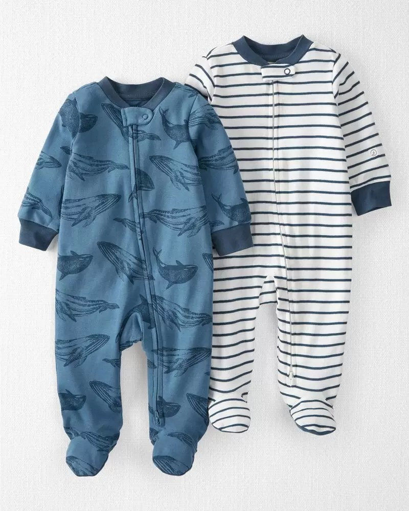 2-Pack Organic Cotton 2-Way Zip Sleep & Play | Carter's