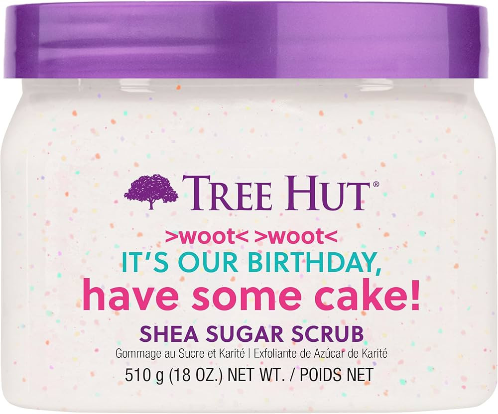Tree Hut Exfoliating Shea Sugar Scrub Birthday Cake, 18 oz | Amazon (US)